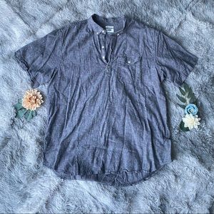 Mens: Old Navy gray linen polo shirt size XL regular fit